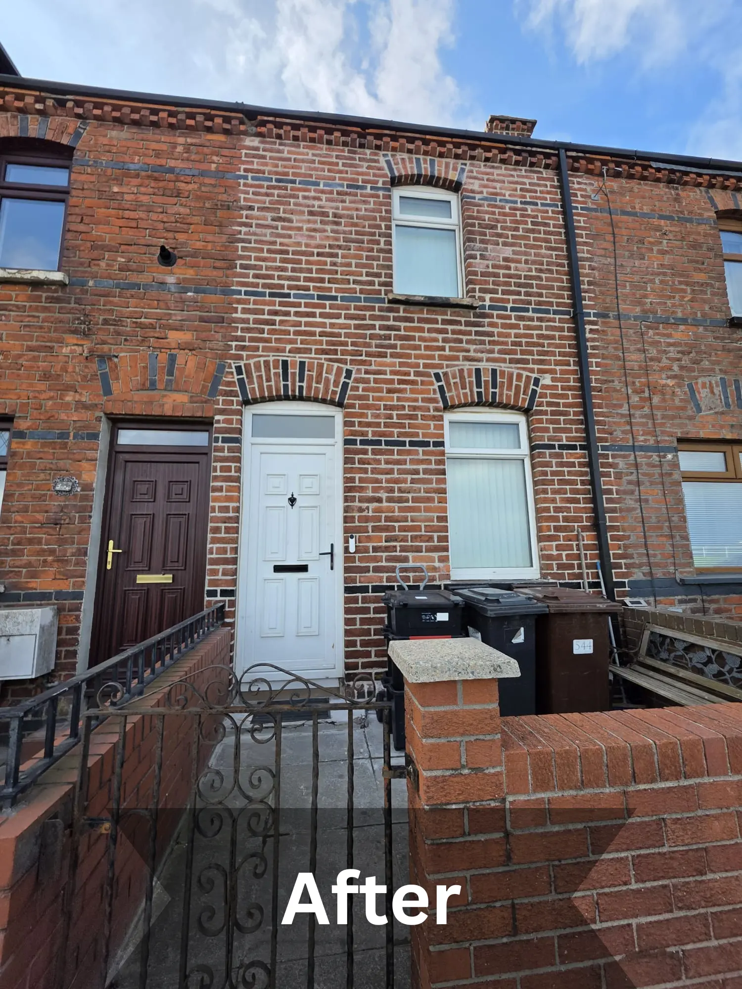 Terrace House Repointed in Lime Mortar By Abbey Repointing Location: Shore Road, White abbey, Newtownabbey, Northern Ireland