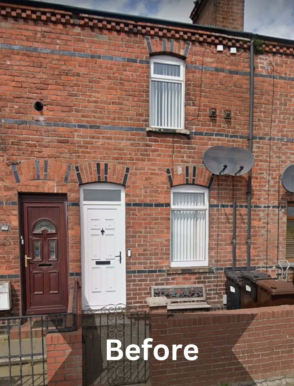 Terrace House Repointed in Lime Mortar By Abbey Repointing Location: Shore Road, White abbey, Newtownabbey, Northern Ireland